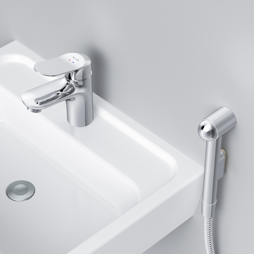 Смеситель для раковины AM.PM Sunny F85C03000 хром с гиг.душем Смеситель для раковины AM.PM Sunny F85C03000 хром с гиг.душем