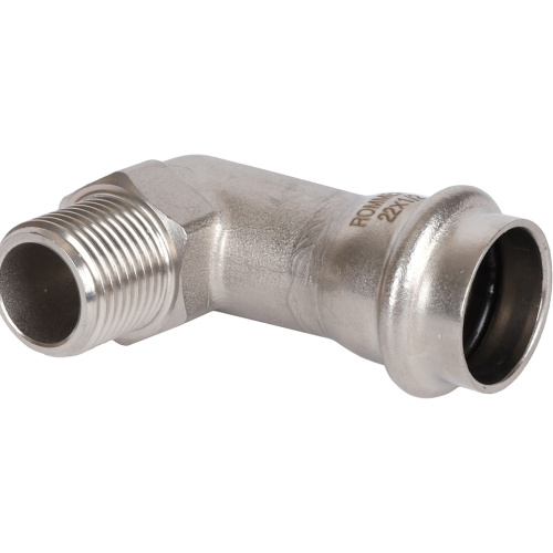 Угольник с резьбой ВПр-НР 22х1/2" пресс, нержавеющая сталь Rommer Угольник с резьбой ВПр-НР 22х1/2" пресс, нержавеющая сталь Rommer