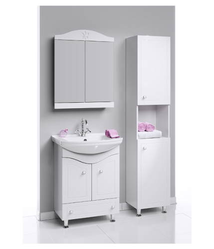 Зеркальный шкаф AQWELLA Franchesca 65 белый FR0406 Зеркальный шкаф AQWELLA Franchesca 65 белый FR0406