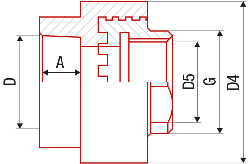 Соединитель FV-plast 16x1/2"В полипропилен AA217016012