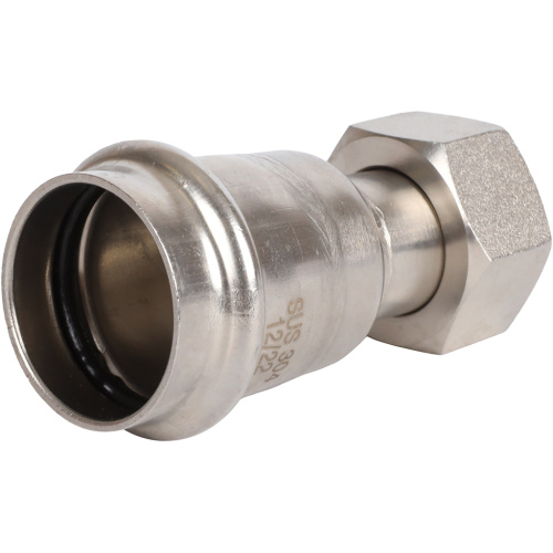 Соединитель с накидной гайкой 28x3/4" пресс, нержавеющая сталь Rommer Соединитель с накидной гайкой 28x3/4" пресс, нержавеющая сталь Rommer