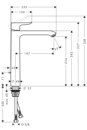Смеситель для раковины Hansgrohe Metris 31082000 хром, высокий, донный клапан Смеситель для раковины Hansgrohe Metris 31082000 хром, высокий, донный клапан