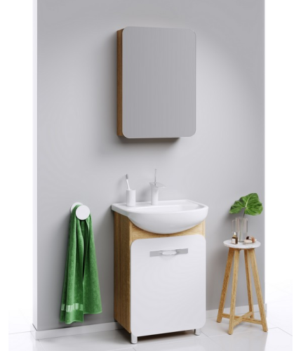 Зеркальный шкаф AQWELLA Vega 50 Дуб сонома Veg.04.05 Зеркальный шкаф AQWELLA Vega 50 Дуб сонома Veg.04.05