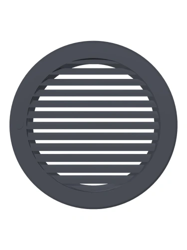 15РКН сер, Решетка наружная вентиляционная круглая D200 с фланцем D150, ASA, серая 15РКН сер, Решетка наружная вентиляционная круглая D200 с фланцем D150, ASA, серая