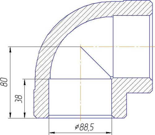 Угольник 90° Kalde 90x90 полипропилен 3212-elb-900000