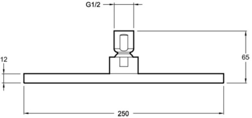 Верхний душ Jacob Delafon Katalyst E13696-CP хром