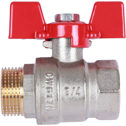 Кран шаровой 3/4"ВН ручка бабочка Rommer Кран шаровой 3/4"ВН ручка бабочка Rommer