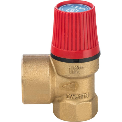 Предохранительный клапан Stout 1/2"x1,5 бар для отопления SVS-0001-001515 Предохранительный клапан Stout 1/2"x1,5 бар для отопления SVS-0001-001515