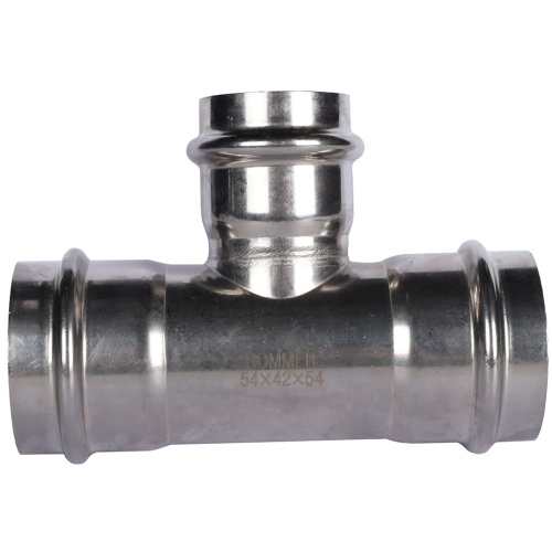 Тройник переходной ВПр 54х42х54 пресс, нержавеющая сталь Rommer Тройник переходной ВПр 54х42х54 пресс, нержавеющая сталь Rommer