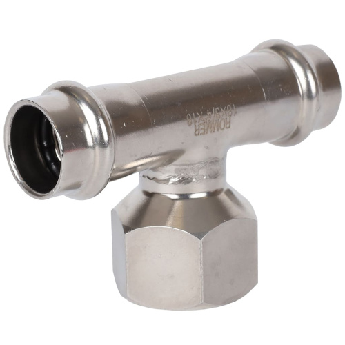 Тройник с резьбой ВПр-ВР 18x3/4"x18 пресс, нержавеющая сталь Rommer Тройник с резьбой ВПр-ВР 18x3/4"x18 пресс, нержавеющая сталь Rommer