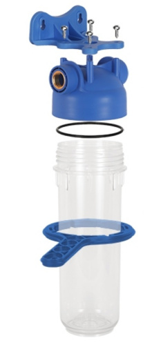 Корпус фильтра АКВАБРАЙТ 10 SL  на 1/2", прозрачный