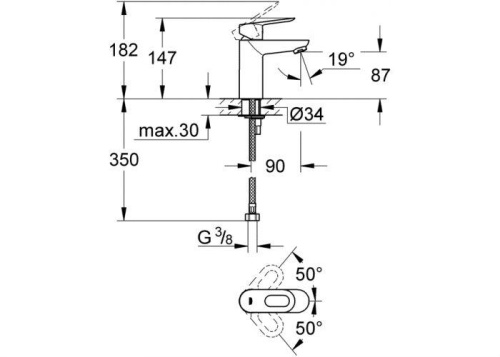Смеситель для раковины Grohe BauLoop 23336000 хром Смеситель для раковины Grohe BauLoop 23336000 хром