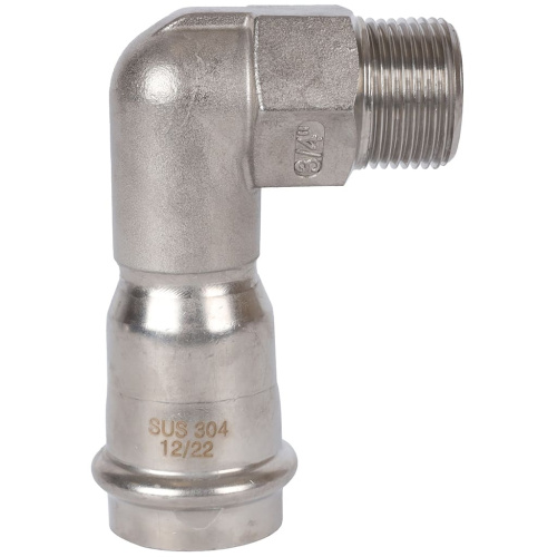 Угольник с резьбой ВПр-НР 28х3/4" пресс, нержавеющая сталь Rommer Угольник с резьбой ВПр-НР 28х3/4" пресс, нержавеющая сталь Rommer