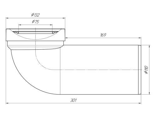 Труба фановая для унитаза 110x90° ANI W9220 Труба фановая для унитаза 110x90° ANI W9220