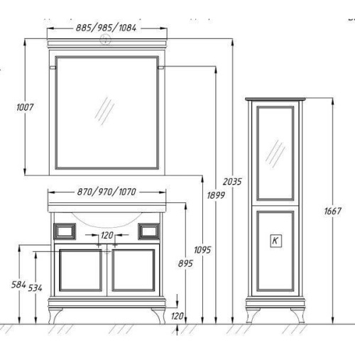 Пенал Opadiris Борджи 45 R правый, слоновая кость Z0000012762 Пенал Opadiris Борджи 45 R правый, слоновая кость Z0000012762