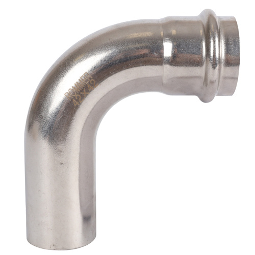 Угольник 90° однораструбный НПр 42x42 пресс, нержавеющая сталь Rommer Угольник 90° однораструбный НПр 42x42 пресс, нержавеющая сталь Rommer