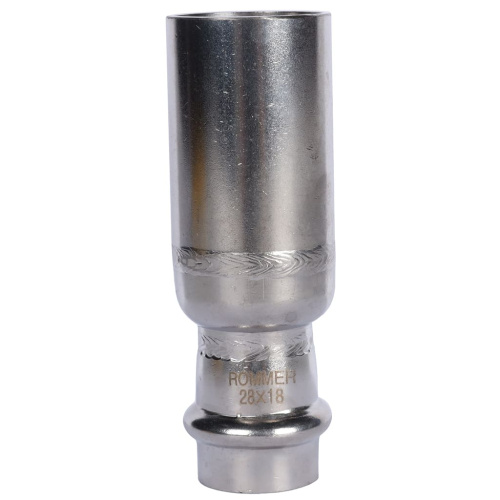 Муфта переходная однораструбная НПр 28x18 пресс, нержавеющая сталь Rommer Муфта переходная однораструбная НПр 28x18 пресс, нержавеющая сталь Rommer