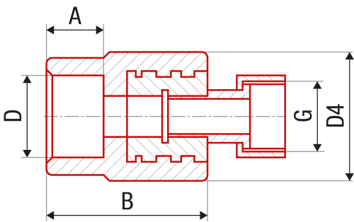 Соединитель с накидной гайкой FV-plast 20x3/4"В полипропилен AA223020034