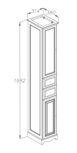 Пенал Opadiris Риспекто 30 R правый, белый матовый Z0000012642 Пенал Opadiris Риспекто 30 R правый, белый матовый Z0000012642