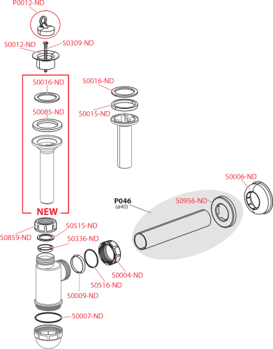 Сифон Alcaplast Ø40 для раковины, с пластмассовой peшeткой Ø63 A42 Сифон Alcaplast Ø40 для раковины, с пластмассовой peшeткой Ø63 A42