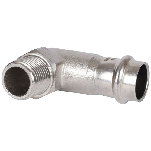 Угольник с резьбой ВПр-НР 18х1/2" пресс, нержавеющая сталь Rommer Угольник с резьбой ВПр-НР 18х1/2" пресс, нержавеющая сталь Rommer