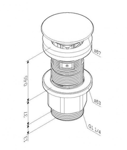 Донный клапан AM.PM F070M100 Донный клапан AM.PM F070M100