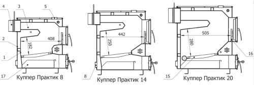 Котел твердотопливный 8кВт Теплодар КУППЕР Практик 8 Котел твердотопливный 8кВт Теплодар КУППЕР Практик 8